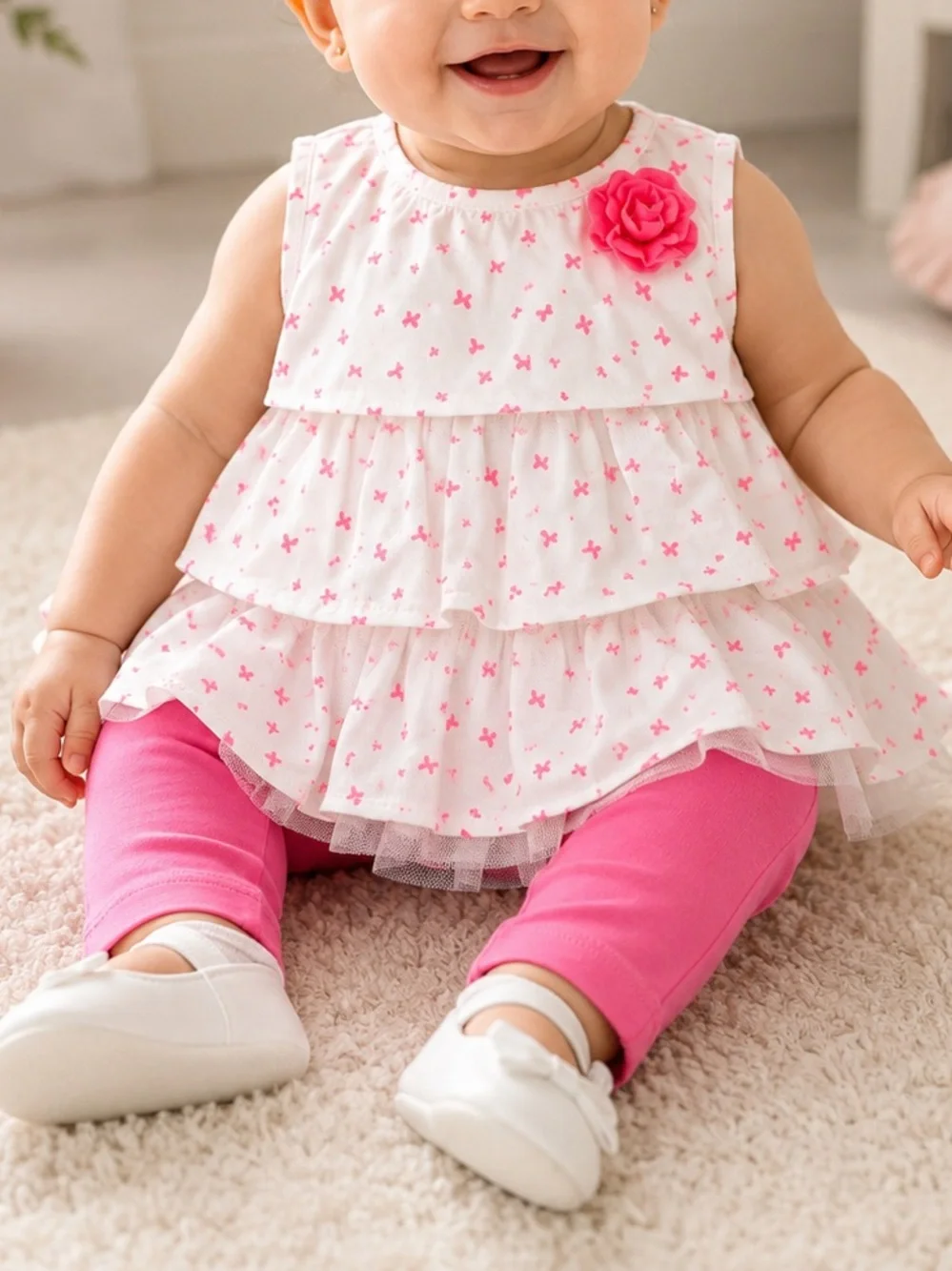 Carter’s Baby Girl 2-Piece Butterfly Tunic Dress & Pink Leggings Set